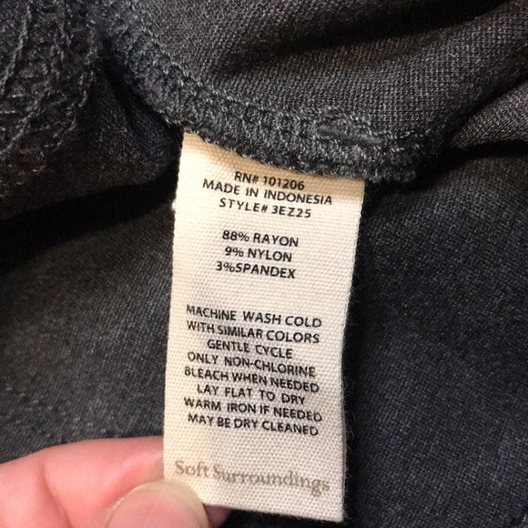 Soft Surroundings Ponte Bootcut Pull-on Pants in Gray Size SP - Picture 7 of 7